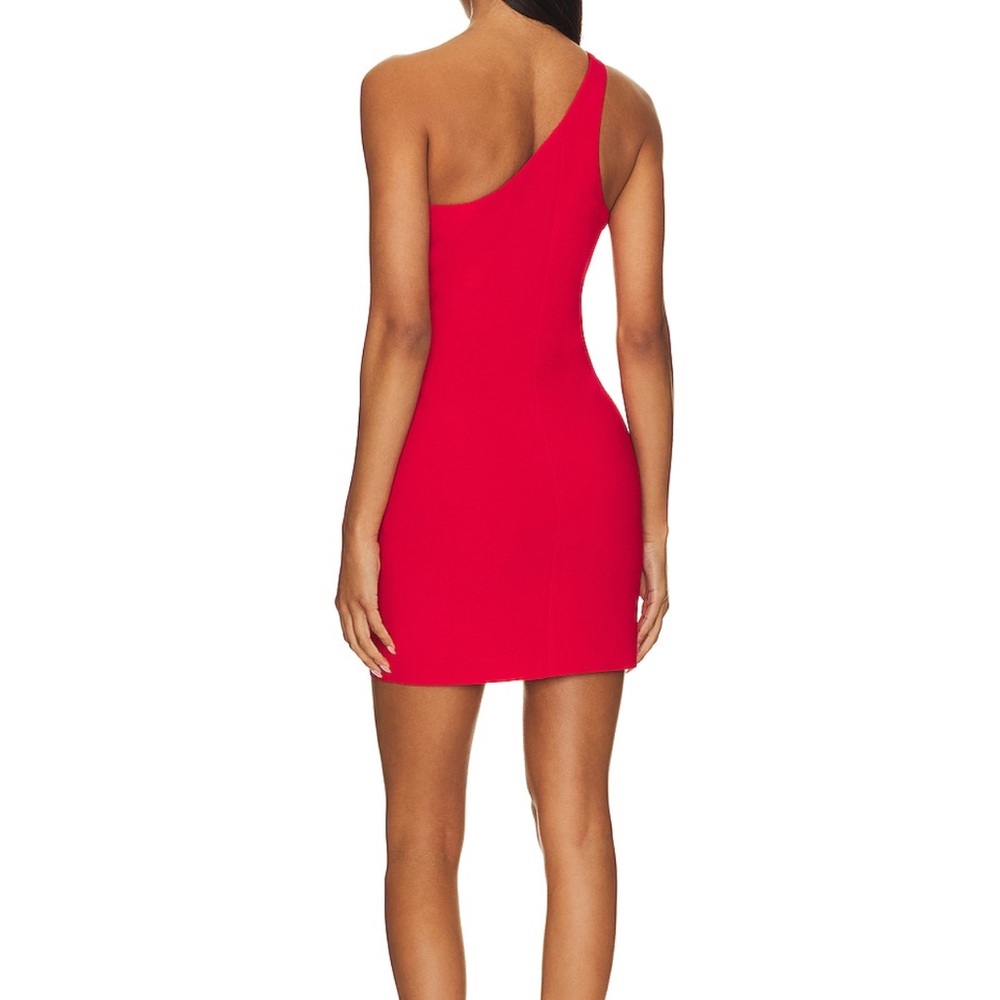 Amanda Uprichard One-Shoulder Scarlet Dress - Picture 2 of 8